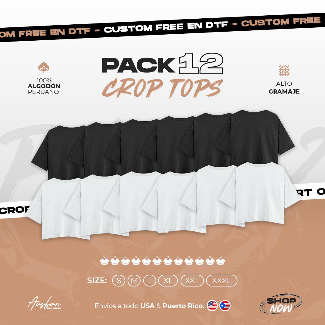 PACK X 12 CROP TOP | LONG CROP