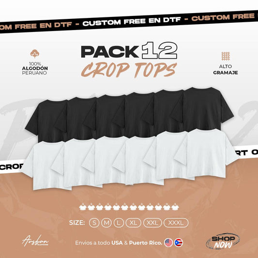PACK X 12 CROP TOP | LONG CROP
