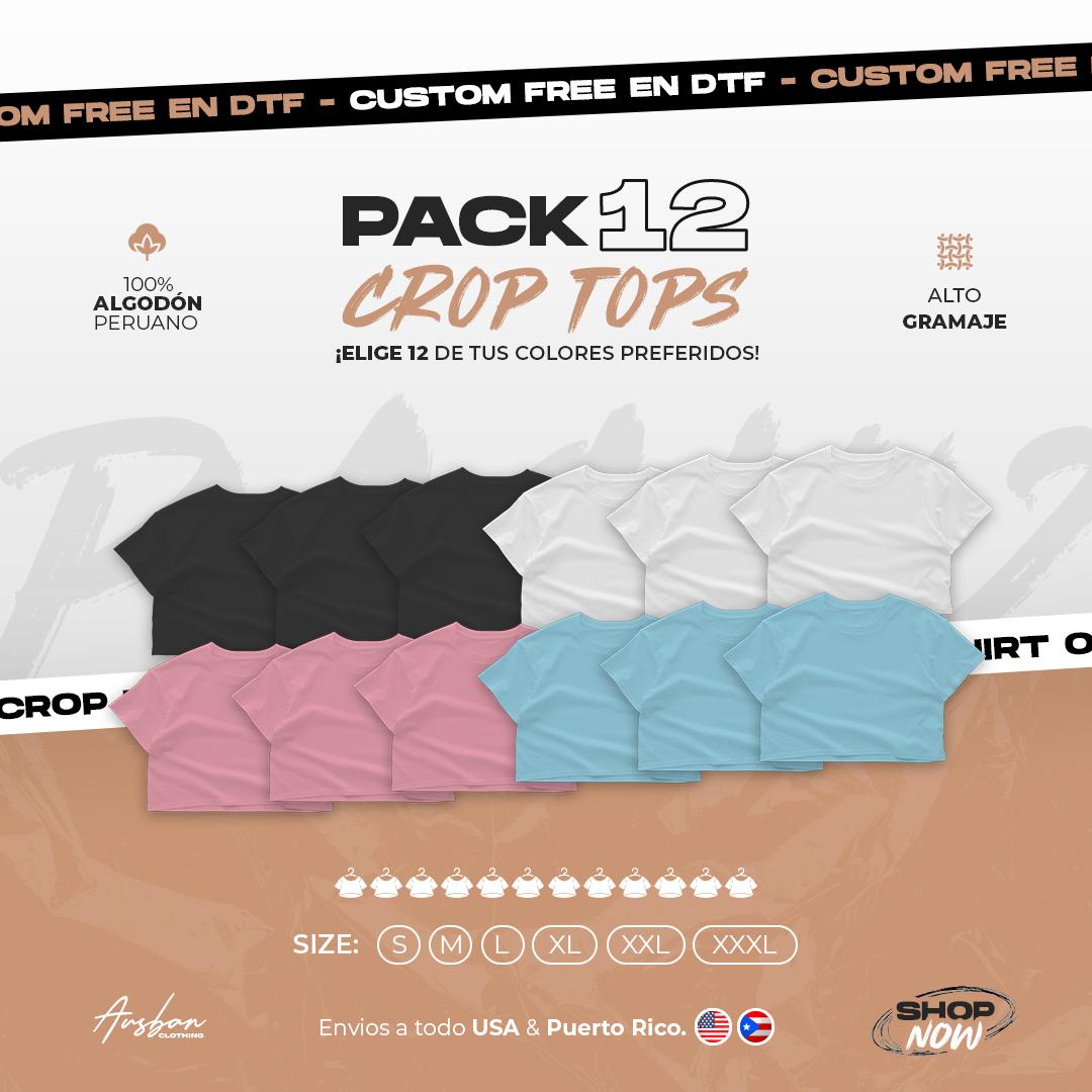 PACK X 12 CROP TOP | 4 COLORES | SEMI CROP