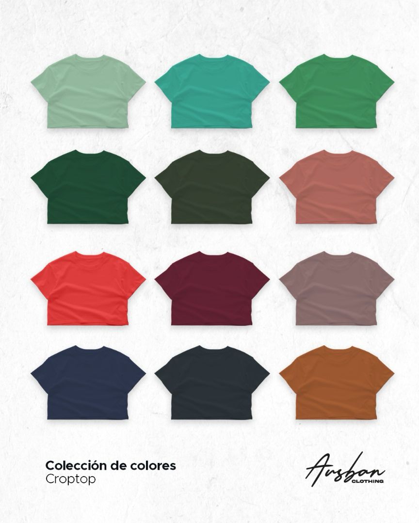 PACK X 12 CROP TOP | 4 COLORES | SEMI CROP